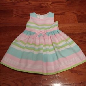 Bonnie Baby Size 18 month pastel stripped dress